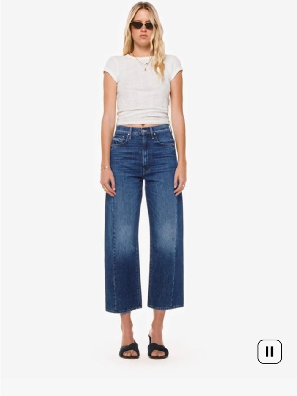 MOTHER The Half-Pipe Ankle Jeans in Dark Blue - unworn!